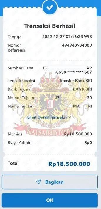 BUKTI JACKPOT MEMBER KAISAR4DTOTO